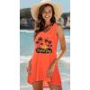 image:imageCHICGAL Womens Swimsuit Coverup Summer Beach Sleeveless T Shirt Bikini Tank Dress Loose Bathing Suit Cover Up 2026Orange Trees