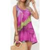 image:imageCHICGAL Womens Swimsuit Coverup Summer Beach Sleeveless T Shirt Bikini Tank Dress Loose Bathing Suit Cover Up 2026Pink Tie Dye