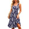 image:imageBerydress Sundresses for Women 2026 Vacation Summer Midi Dress Spaghetti Straps Flowy Boho Beach Dresses with PocketsNavy Floral