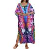 image:imageCHICGAL Kaftan Dresses for Women Oversized Long Batwing Sleeve Caftan V Neck Beach Cover Ups Summer Maxi Dress 2026Purple Aperture