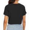 image:imageWomens Summer Crop Tops Short Sleeve Round Neck TShirts Loose Fit Casual Blouse 2026Ablack