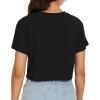 image:imageWomens Summer Crop Tops Short Sleeve Round Neck TShirts Loose Fit Casual Blouse 2026Pink Butterfly Flower