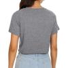 image:imageWomens Summer Crop Tops Short Sleeve Round Neck TShirts Loose Fit Casual Blouse 2026Solid Gray