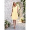 image:imageWEACZZY Womens Summer Dress V Neck Sleeveless Sundress Casual Loose with Split Elegant Vacation Beach Dresses 2026Beige
