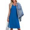 image:imageWEACZZY Womens Summer Dress V Neck Sleeveless Sundress Casual Loose with Split Elegant Vacation Beach Dresses 2026Royal Blue