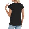 image:imageCHICGAL Cap Sleeve Tops for Women Casual Short Sleeve Shirts Summer Basic Tees Trendy Going Out OutfitsA Black