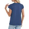 image:imageCHICGAL Cap Sleeve Tops for Women Casual Short Sleeve Shirts Summer Basic Tees Trendy Going Out OutfitsBlue