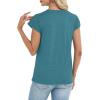 image:imageCHICGAL Cap Sleeve Tops for Women Casual Short Sleeve Shirts Summer Basic Tees Trendy Going Out OutfitsLake Blue