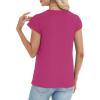 image:imageCHICGAL Cap Sleeve Tops for Women Casual Short Sleeve Shirts Summer Basic Tees Trendy Going Out OutfitsPink
