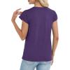 image:imageCHICGAL Cap Sleeve Tops for Women Casual Short Sleeve Shirts Summer Basic Tees Trendy Going Out OutfitsPurple