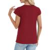 image:imageCHICGAL Cap Sleeve Tops for Women Casual Short Sleeve Shirts Summer Basic Tees Trendy Going Out OutfitsRed