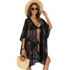 image:imageWomens Lace Bathing Suit Cover Up Open Front Swimsuit Coverup Summer Swimwear Loose Bikini Beach Kimono 2026Black
