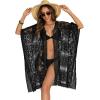 image:imageWomens Lace Bathing Suit Cover Up Open Front Swimsuit Coverup Summer Swimwear Loose Bikini Beach Kimono 2026Black