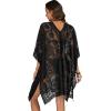 image:imageWomens Lace Bathing Suit Cover Up Open Front Swimsuit Coverup Summer Swimwear Loose Bikini Beach Kimono 2026Black