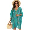 image:imageWomens Lace Bathing Suit Cover Up Open Front Swimsuit Coverup Summer Swimwear Loose Bikini Beach Kimono 2026Lake Blue