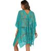 image:imageWomens Lace Bathing Suit Cover Up Open Front Swimsuit Coverup Summer Swimwear Loose Bikini Beach Kimono 2026Lake Blue