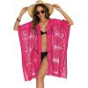 image:imageWomens Lace Bathing Suit Cover Up Open Front Swimsuit Coverup Summer Swimwear Loose Bikini Beach Kimono 2026Pink
