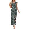 image:imageWEACZZY Women Sexy Ruffle V Neck Backless Maxi Dress Elegant Evening Party Prom Dress Cocktail Party Long DressesGreen Gladiolus