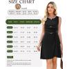 image:imageWEACZZY Womens Summer Sleeveless Dress Half Waist Ruched Flowy Curve Mini Casual Party DressesBlack