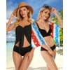 image:imageCHICGAL 2 Pieces Women Beach Sarong Bathing Suit Wrap Skirt Sheer Bikini Swimsuit Cover Ups for SwimwearBlack and Light Blue Stars