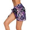 image:imageSwimsuit Coverups for Women Sarong Beach Bikini Wrap Sheer Short Skirt Chiffon Scarf for Swimwear 2026Black Purple Leaf
