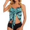 image:imageSwimsuit Coverups for Women Sarong Beach Bikini Wrap Sheer Short Skirt Chiffon Scarf for Swimwear 2026Blue Green