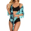 image:imageSwimsuit Coverups for Women Sarong Beach Bikini Wrap Sheer Short Skirt Chiffon Scarf for Swimwear 2026Blue Green
