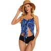 image:imageSwimsuit Coverups for Women Sarong Beach Bikini Wrap Sheer Short Skirt Chiffon Scarf for Swimwear 2026Blue Purple Stripe