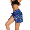 image:imageSwimsuit Coverups for Women Sarong Beach Bikini Wrap Sheer Short Skirt Chiffon Scarf for Swimwear 2026Blue Purple Stripe