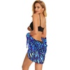 image:imageSwimsuit Coverups for Women Sarong Beach Bikini Wrap Sheer Short Skirt Chiffon Scarf for Swimwear 2026Blue Purple Stripe