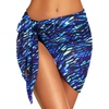 image:imageSwimsuit Coverups for Women Sarong Beach Bikini Wrap Sheer Short Skirt Chiffon Scarf for Swimwear 2026Blue Purple Stripe
