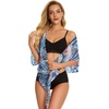image:imageSwimsuit Coverups for Women Sarong Beach Bikini Wrap Sheer Short Skirt Chiffon Scarf for Swimwear 2026Boho Blue