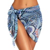 image:imageSwimsuit Coverups for Women Sarong Beach Bikini Wrap Sheer Short Skirt Chiffon Scarf for Swimwear 2026Boho Blue