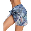 image:imageSwimsuit Coverups for Women Sarong Beach Bikini Wrap Sheer Short Skirt Chiffon Scarf for Swimwear 2026Boho Blue