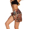 image:imageSwimsuit Coverups for Women Sarong Beach Bikini Wrap Sheer Short Skirt Chiffon Scarf for Swimwear 2026Brown Boho