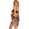 image:imageSwimsuit Coverups for Women Sarong Beach Bikini Wrap Sheer Short Skirt Chiffon Scarf for Swimwear 2026Brown Boho