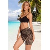 image:imageSwimsuit Coverups for Women Sarong Beach Bikini Wrap Sheer Short Skirt Chiffon Scarf for Swimwear 2026Cheetah