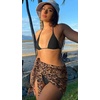 image:imageSwimsuit Coverups for Women Sarong Beach Bikini Wrap Sheer Short Skirt Chiffon Scarf for Swimwear 2026Cheetah