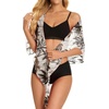 image:imageSwimsuit Coverups for Women Sarong Beach Bikini Wrap Sheer Short Skirt Chiffon Scarf for Swimwear 2026Coconut Khaki