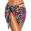 image:imageSwimsuit Coverups for Women Sarong Beach Bikini Wrap Sheer Short Skirt Chiffon Scarf for Swimwear 2026Colorful Floral Leaves