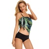 image:imageSwimsuit Coverups for Women Sarong Beach Bikini Wrap Sheer Short Skirt Chiffon Scarf for Swimwear 2026Dark Green Leaf