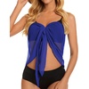 image:imageSwimsuit Coverups for Women Sarong Beach Bikini Wrap Sheer Short Skirt Chiffon Scarf for Swimwear 2026Deep Blue