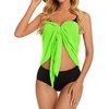 image:imageSwimsuit Coverups for Women Sarong Beach Bikini Wrap Sheer Short Skirt Chiffon Scarf for Swimwear 2026Fluorescent Green