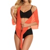 image:imageSwimsuit Coverups for Women Sarong Beach Bikini Wrap Sheer Short Skirt Chiffon Scarf for Swimwear 2026Fluorescent Orange