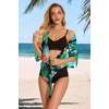 image:imageSwimsuit Coverups for Women Sarong Beach Bikini Wrap Sheer Short Skirt Chiffon Scarf for Swimwear 2026Green Leaf
