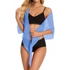 image:imageSwimsuit Coverups for Women Sarong Beach Bikini Wrap Sheer Short Skirt Chiffon Scarf for Swimwear 2026Light Blue