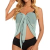 image:imageSwimsuit Coverups for Women Sarong Beach Bikini Wrap Sheer Short Skirt Chiffon Scarf for Swimwear 2026Light Green