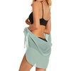 image:imageSwimsuit Coverups for Women Sarong Beach Bikini Wrap Sheer Short Skirt Chiffon Scarf for Swimwear 2026Light Green