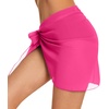image:imageSwimsuit Coverups for Women Sarong Beach Bikini Wrap Sheer Short Skirt Chiffon Scarf for Swimwear 2026Light Pink