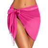 image:imageSwimsuit Coverups for Women Sarong Beach Bikini Wrap Sheer Short Skirt Chiffon Scarf for Swimwear 2026Light Pink